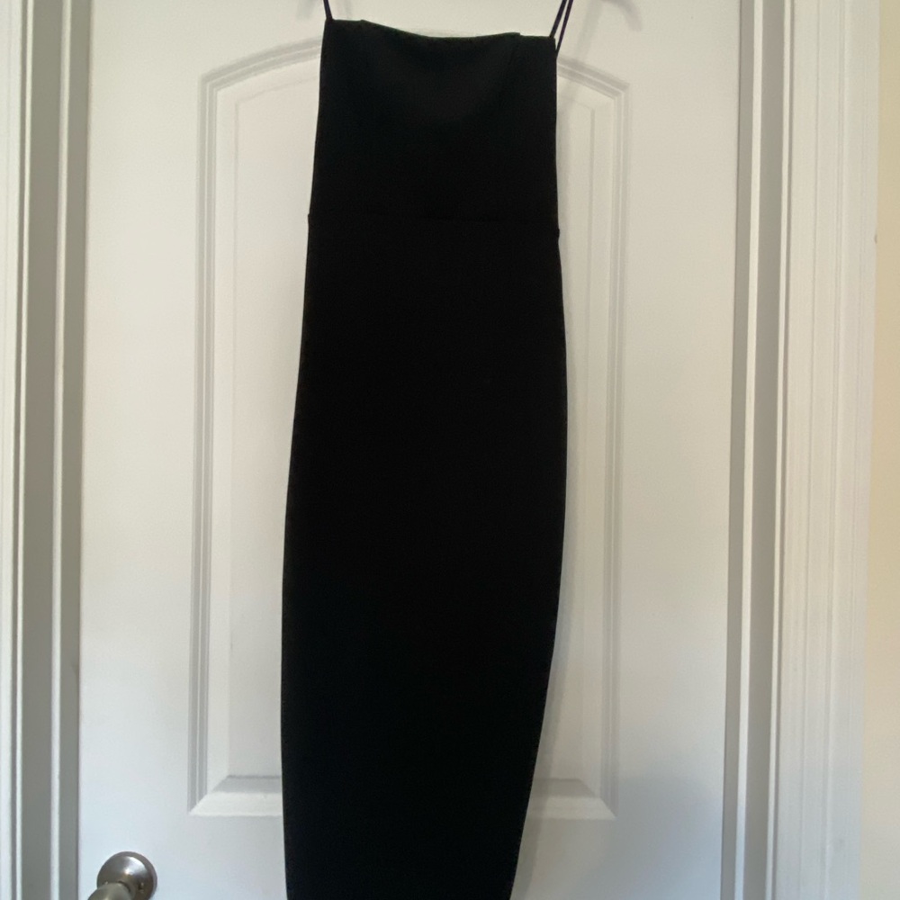 Elegant Backless Black Women's Dress